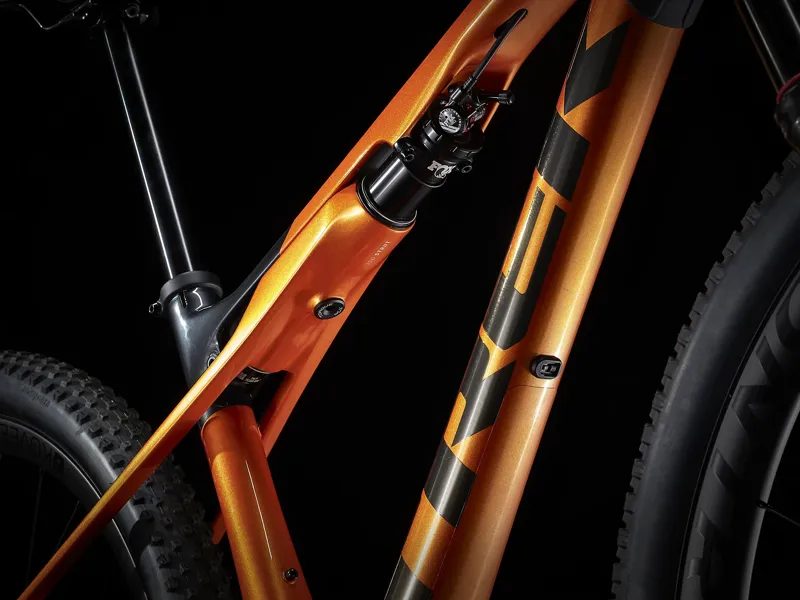 TREK Supercaliber 9.7 Full Suspension XC Mountain Bike in Orange and Grey-2